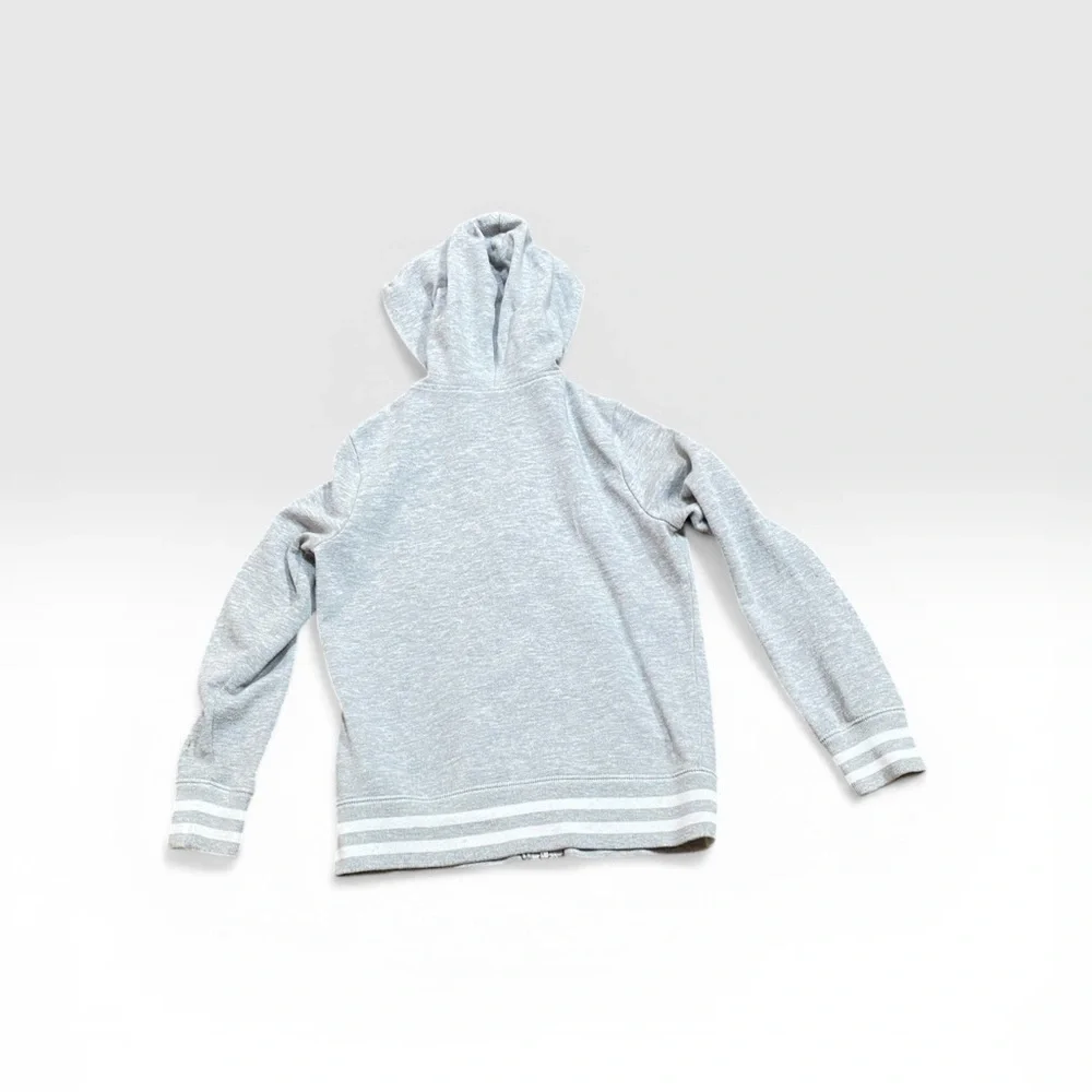 Justice Gray Hoodie with Purple Soccer Graphic